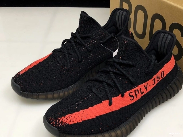 Adidas Black V2 Boost 350 BY9612 Core Yeezy Red 0707